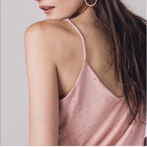 Blush Pink Camisole with Gold Splatter-NWTs - Picture 4 of 7
